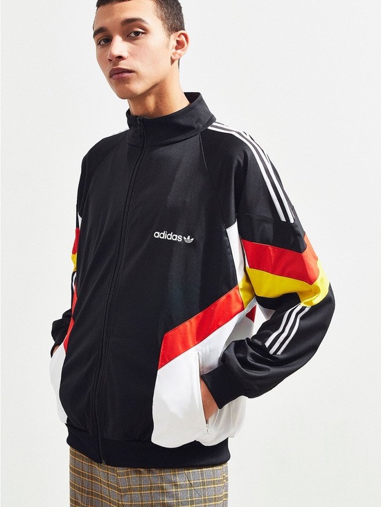adidas Other - Adidas Men’s Black Retro Track Jacket with Red & Yellow Accents